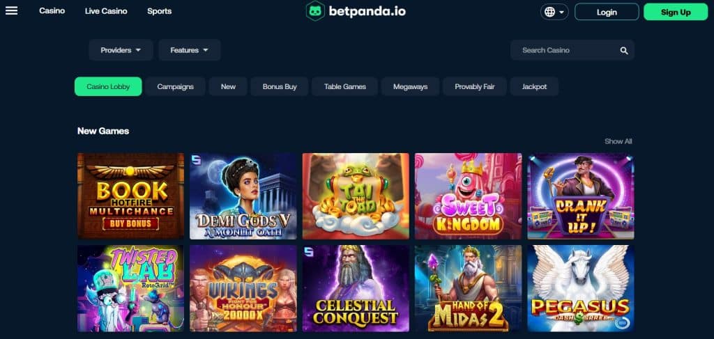 BetPanda Games Library