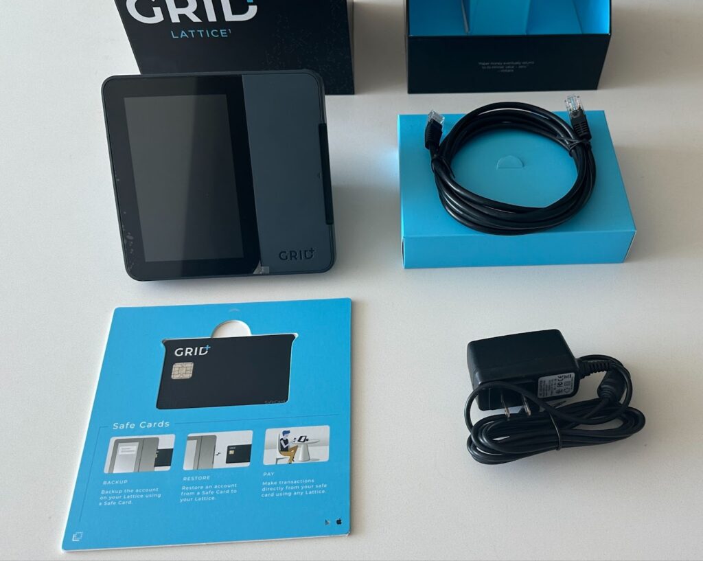 GridPlus Lattice1 hardware wallet box contents