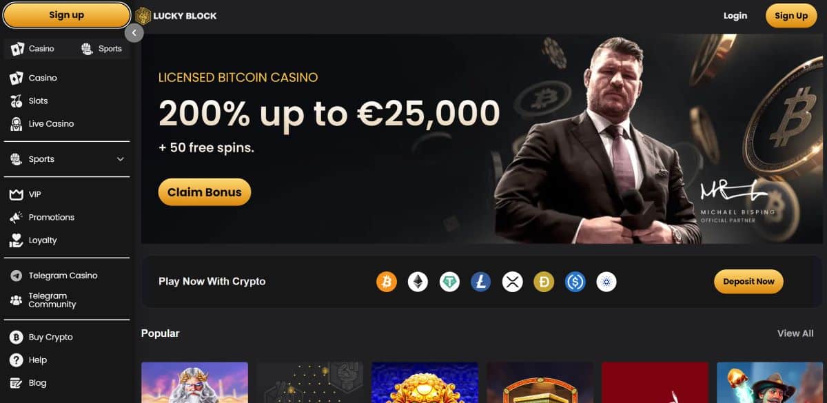 lucky block casino bitcoin craps