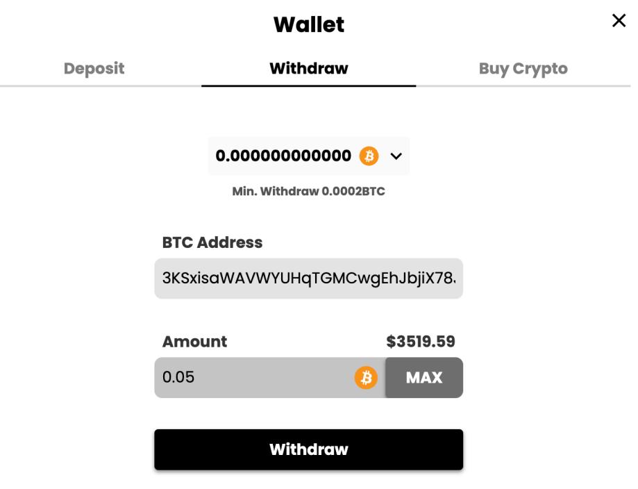 Withdraw crypto from a Bitcoin slots site