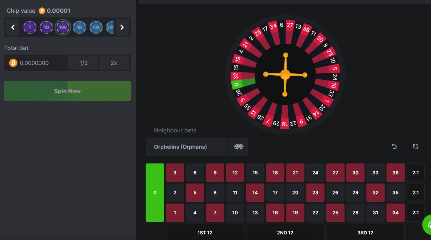 Bitcoin roulette at BC.Game