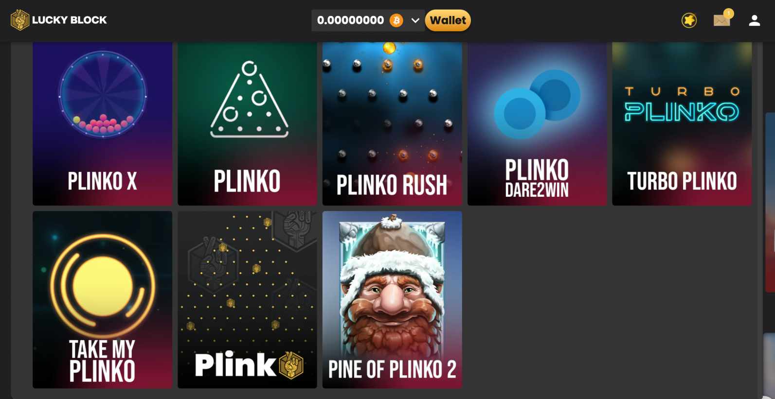 Lucky Block Plinko games