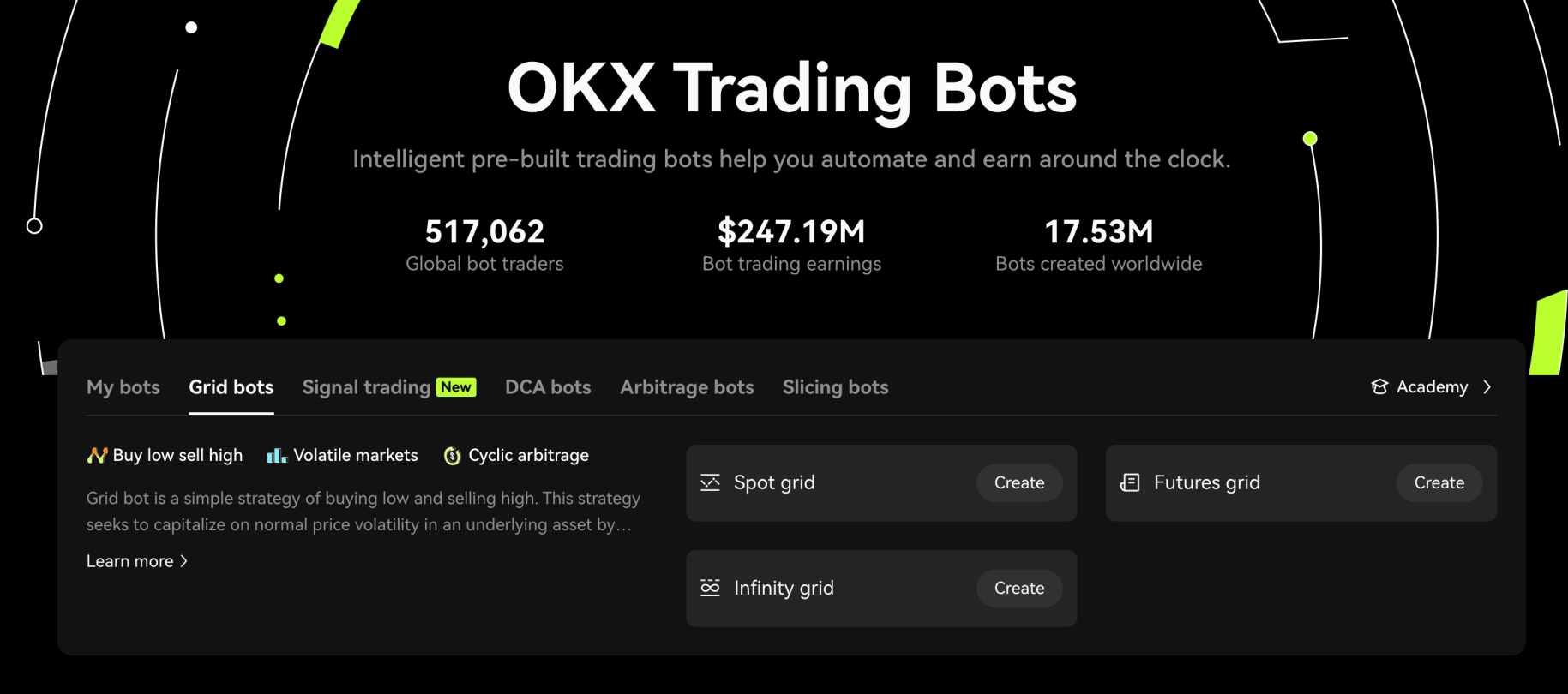 OKX trading bots at OKX