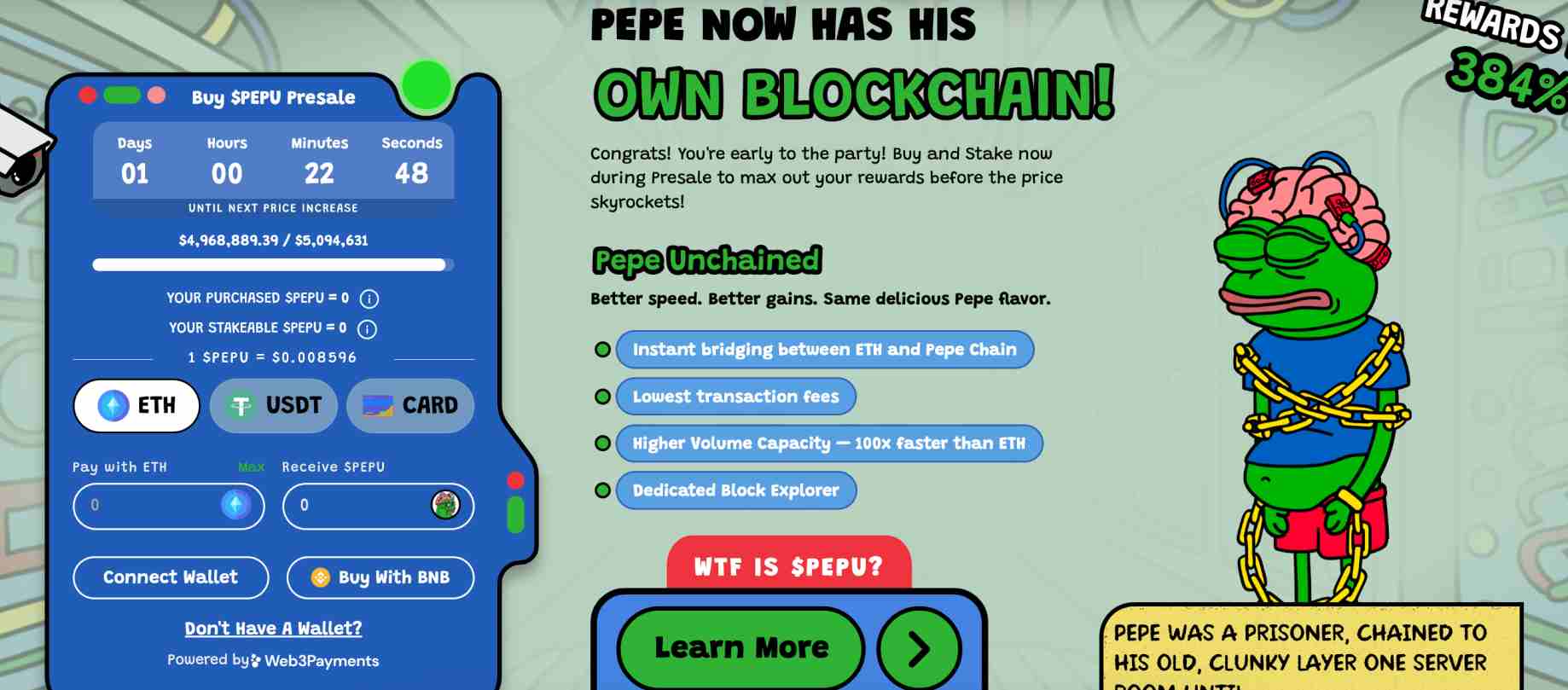 Pepe Unchained presale