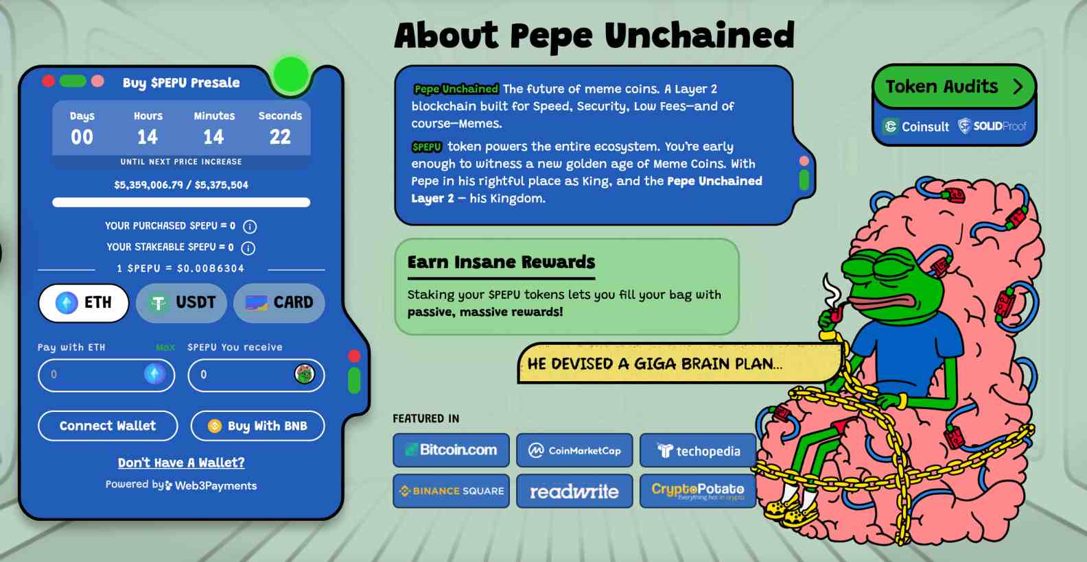 Pepe Unchained presale