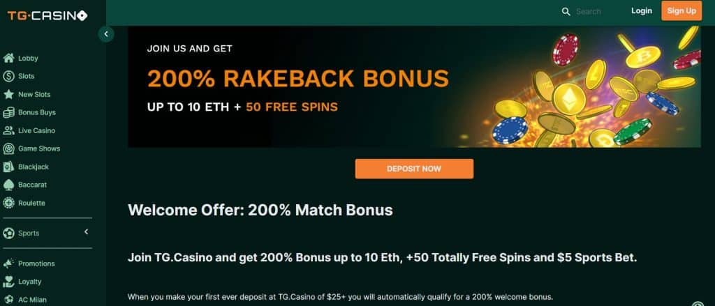 TG.Casino Toncoin Welcome Bonus