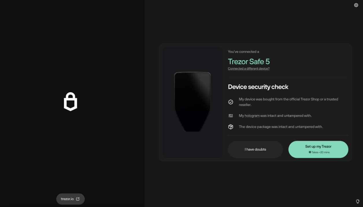 Trezor Setup