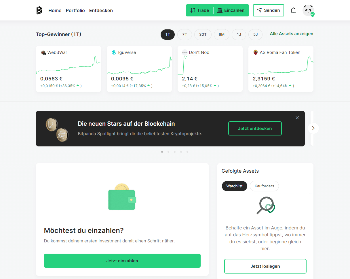 bitpanda einzahlen