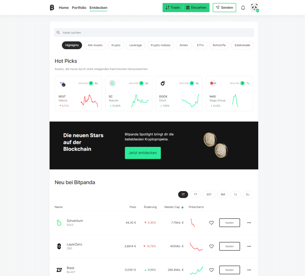 bitpanda entdecken