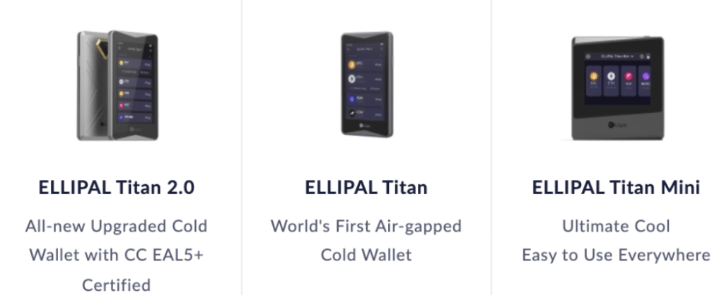 Ellipal Hardware Wallet Options