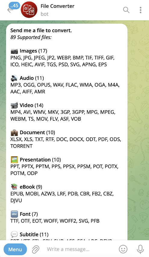 File Converter Telegram