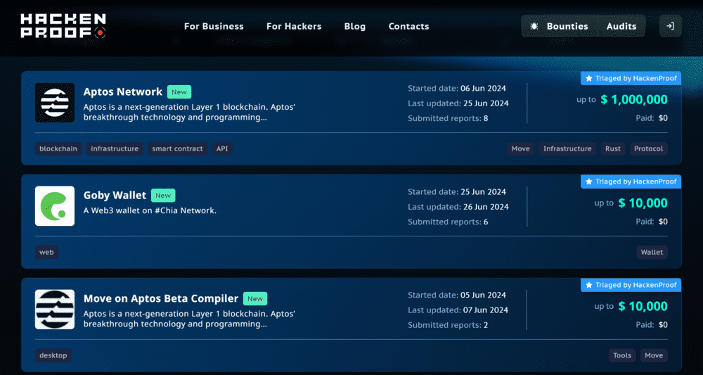 HackenProof Crypto Bug Bounty Programs
