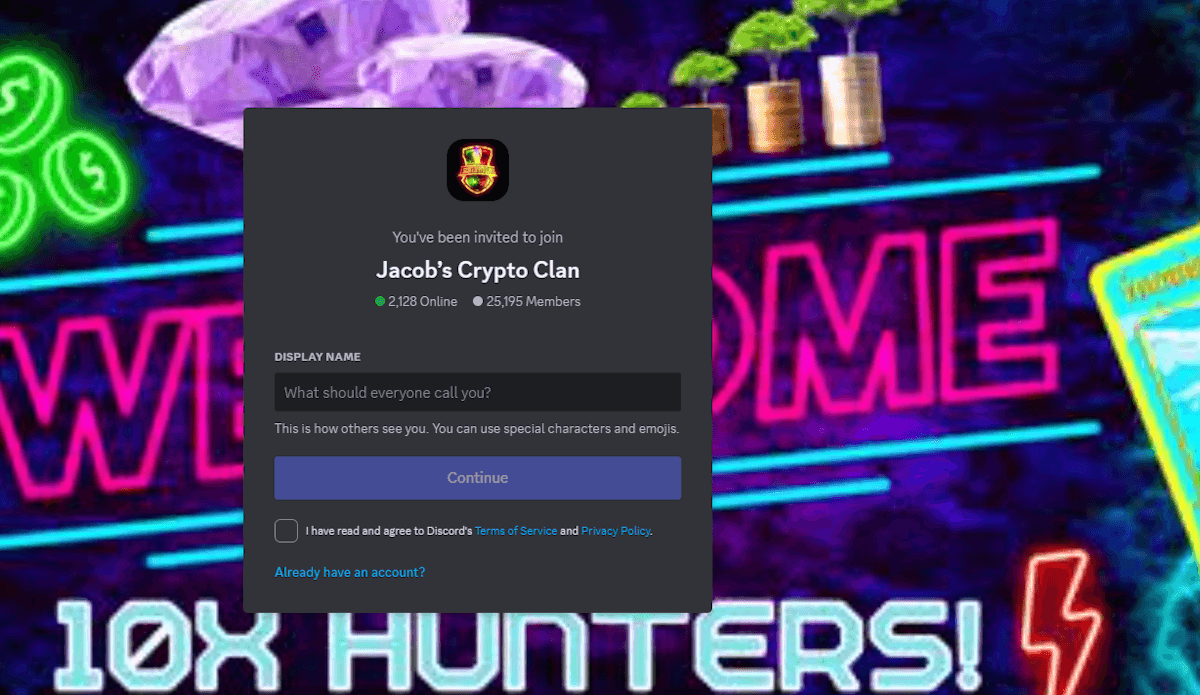 Jacob crypto bury discord channel