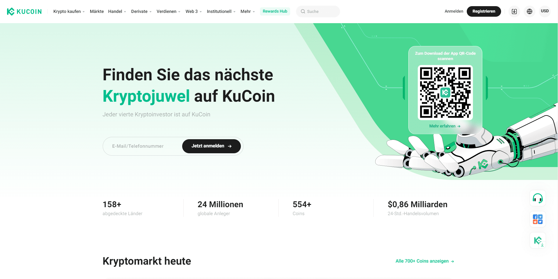 Kucoin homepage