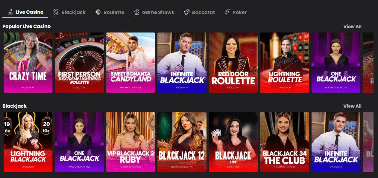 Lucky block live casino