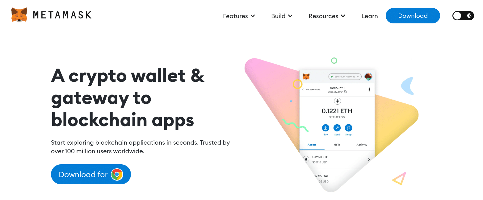 metamask wallet homepage