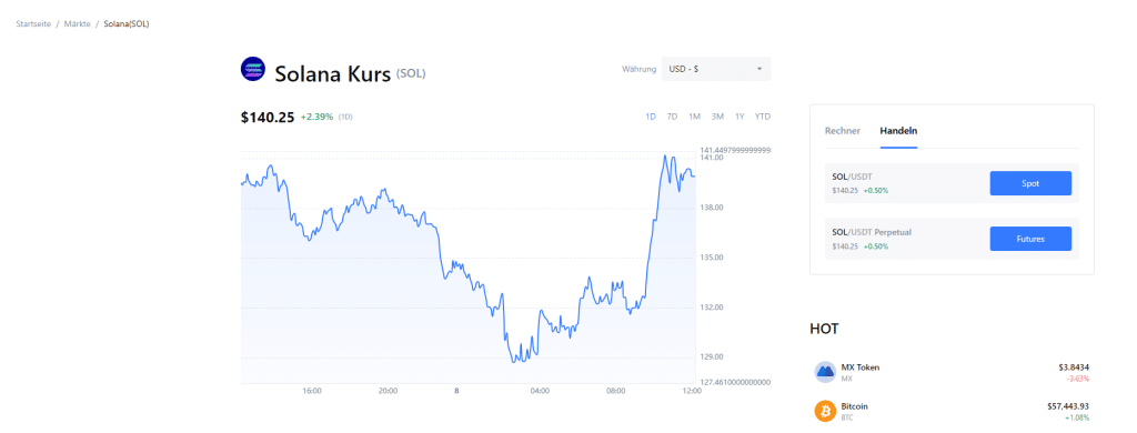 mexc solana kaufen