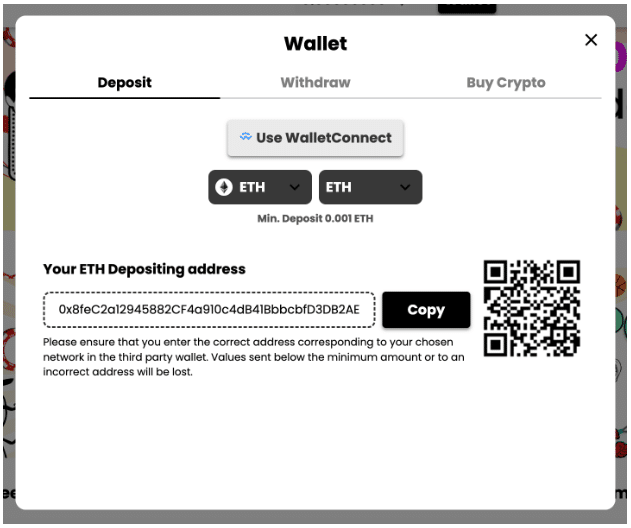 Metamask wallet deposit address