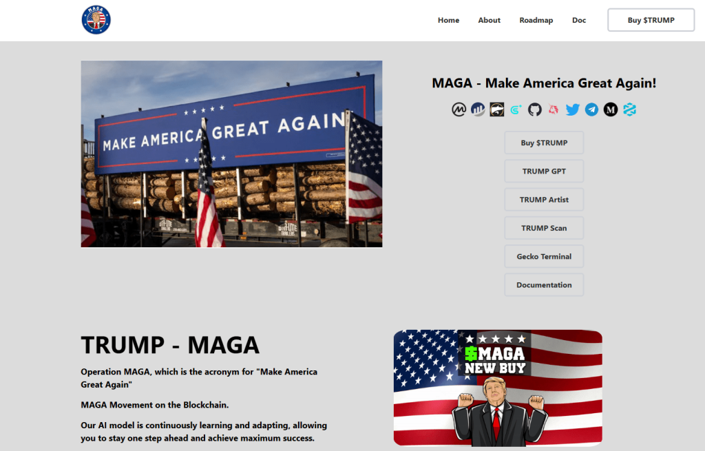 TRUMP -MAGA coin Politifi project