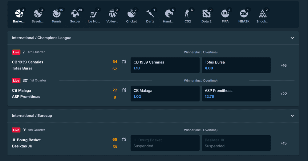 Stake,com Live Sports Betting