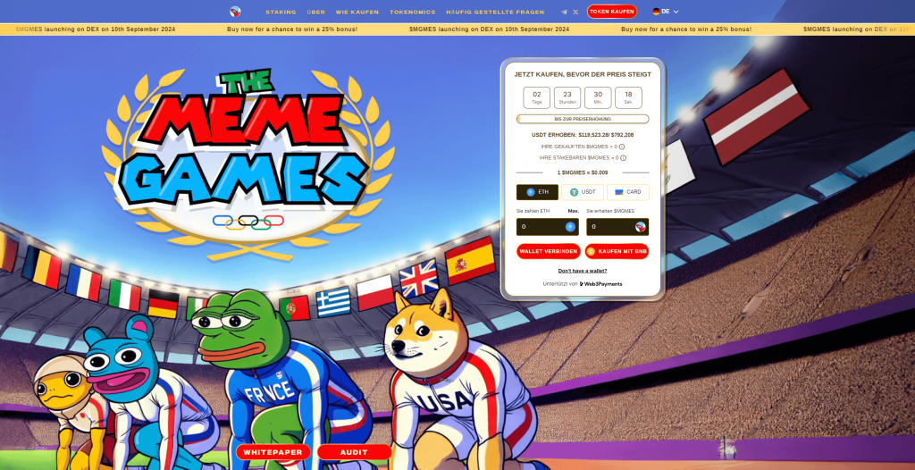 the meme games homepage