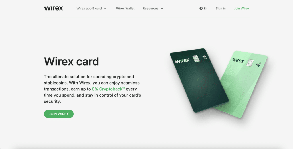 Wirex crypto card